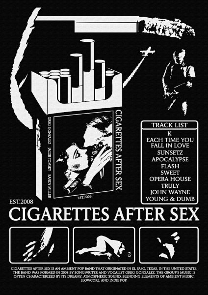 Cigarettes After Sex Band Müzik Posteri – Duvar Tablosu duvarda gerçek ölçek
