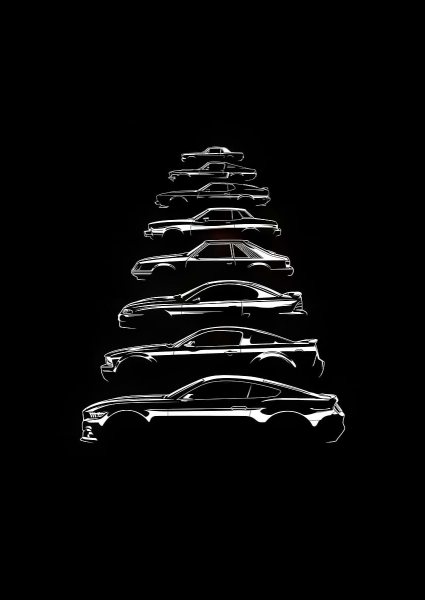 Classic Cars Evolution Araba Posteri – Duvar Tablosu poster görseli
