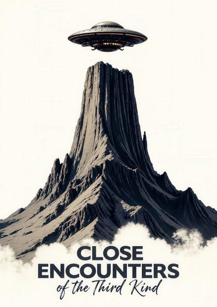 Close Encounters of the Third Kind Film Posteri – Duvar Tablosu duvarda gerçek ölçek