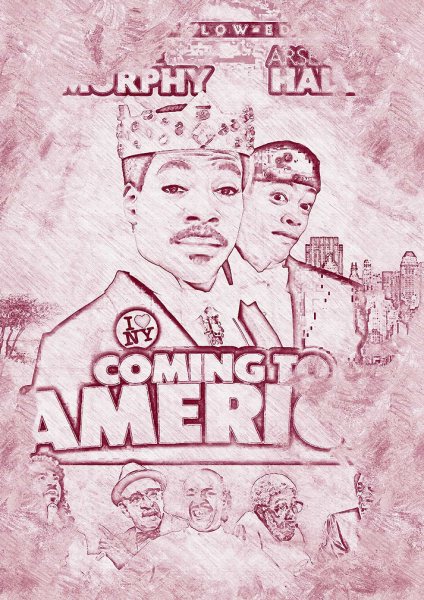 Coming to America Film Posteri – Duvar Tablosu duvarda gerçek ölçek