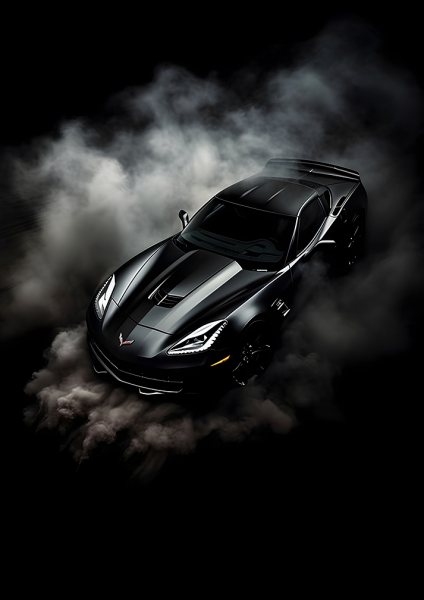 Corvette C6 Stingray Araba Posteri – Duvar Tablosu duvarda gerçek ölçek