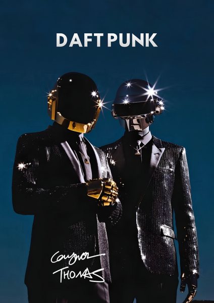 Daft Punk Iconic Helmet Portrait Müzik Posteri – Duvar Tablosu