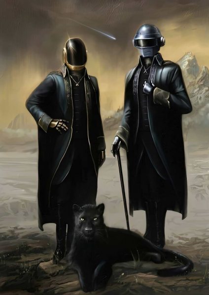 Daft Punk in a Landscape Müzik Posteri – Duvar Tablosu duvarda gerçek ölçek