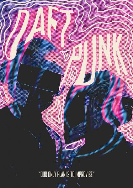 Daft Punk Poster Art Müzik Posteri – Duvar Tablosu
