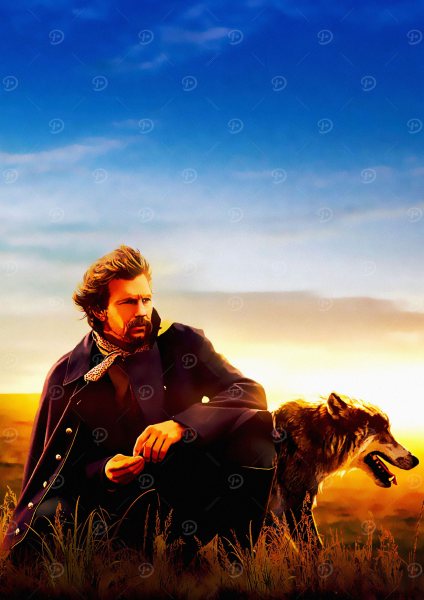 Dances with Wolves Film Posteri – Duvar Tablosu duvarda gerçek ölçek