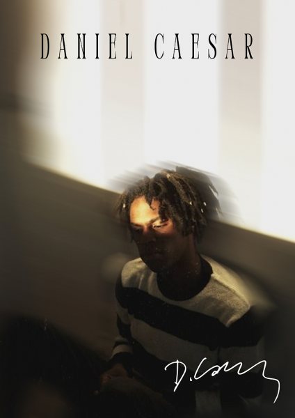 Daniel Caesar Portrait Müzik Posteri – Duvar Tablosu duvarda gerçek ölçek