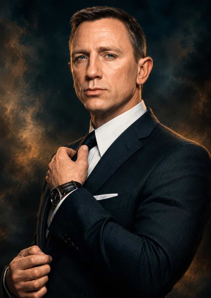 Daniel Craig as James Bond Film Posteri – Duvar Tablosu duvarda gerçek ölçek