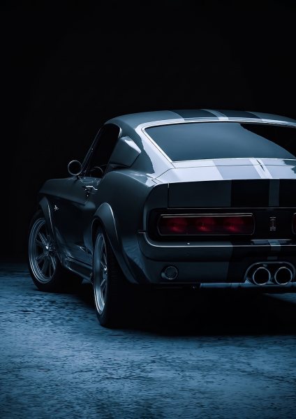 Dark Moody shellpy gt Eleanor back view car Araba Posteri – Duvar Tablosu