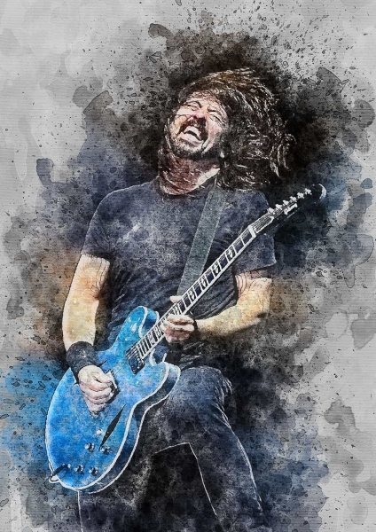 Dave Grohl Müzik Posteri – Duvar Tablosu poster görseli