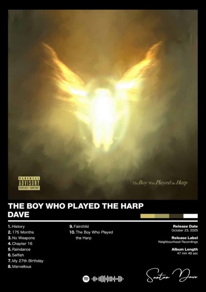 Dave - The Boy Who Played the Harp Müzik Posteri – Duvar Tablosu poster görseli