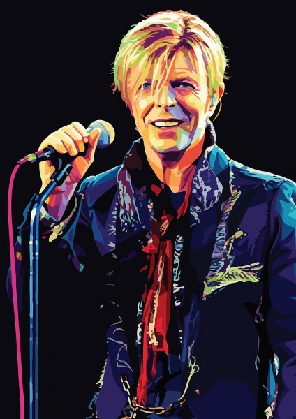David Bowie Pop Art Portrait Müzik Posteri – Duvar Tablosu