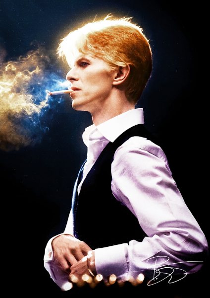 David Bowie Portrait art Müzik Posteri – Duvar Tablosu duvarda gerçek ölçek