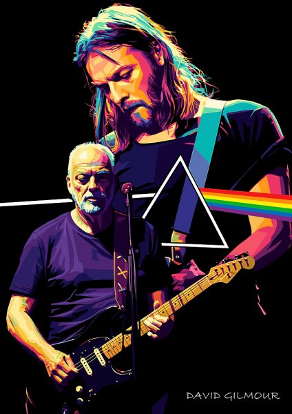 David Gilmour Pink Floyd Art Müzik Posteri – Duvar Tablosu poster görseli