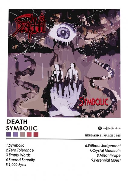 Death Symbolic Album Cover Art Müzik Posteri – Duvar Tablosu