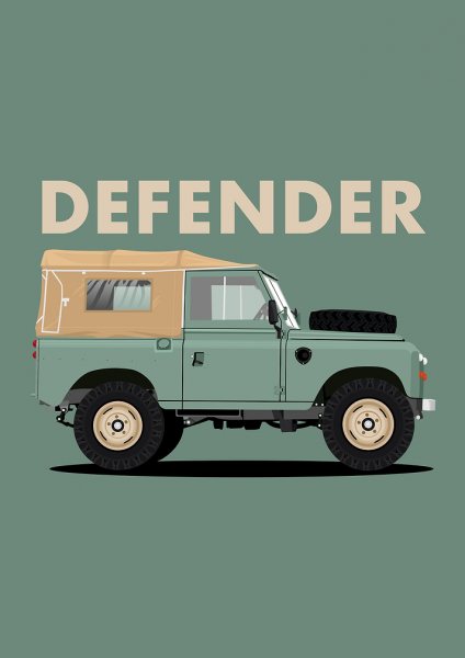 Defender Offroad Cars Araba Posteri – Duvar Tablosu poster görseli