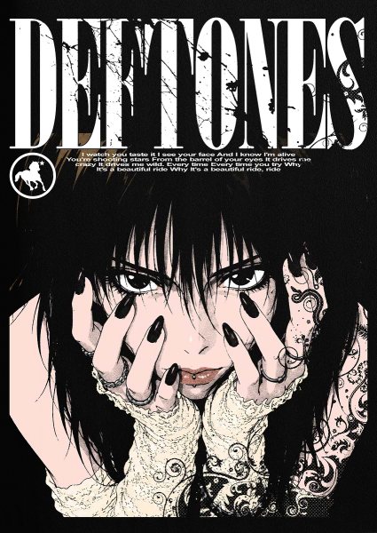 Deftones Aesthetic Anime Style Müzik Posteri – Duvar Tablosu duvarda gerçek ölçek