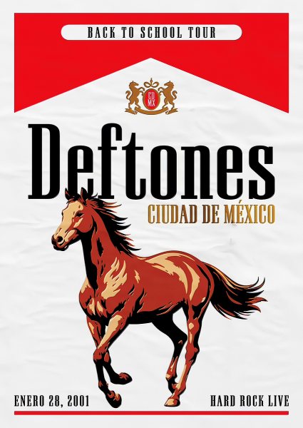 Deftones Back to School Tour Müzik Posteri – Duvar Tablosu duvarda gerçek ölçek