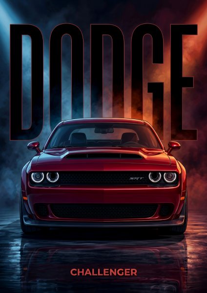 Dodge Challenger SRT Araba Posteri – Duvar Tablosu poster görseli
