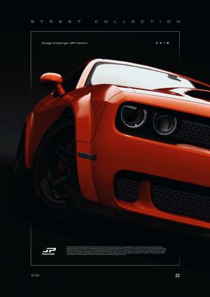 Dodge Challenger SRT Demon 2018 Araba Posteri – Duvar Tablosu poster görseli
