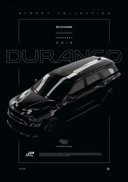 Dodge Durango Street Collection 2016 Araba Posteri – Duvar Tablosu duvarda gerçek ölçek