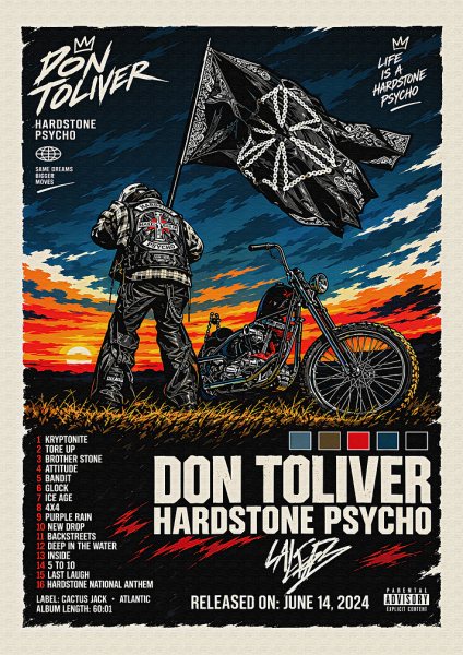 Don Toliver Hardstone Psycho Album Müzik Posteri – Duvar Tablosu poster görseli