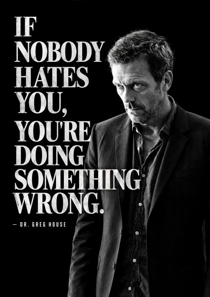 Dr. House Inspirational Quote Film Posteri – Duvar Tablosu duvarda gerçek ölçek