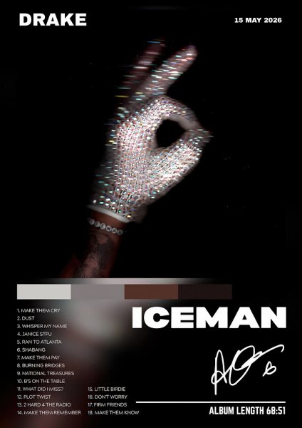 Drake Iceman Album Concept Müzik Posteri – Duvar Tablosu duvarda gerçek ölçek