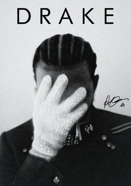Drake Portrait Müzik Posteri – Duvar Tablosu duvarda gerçek ölçek