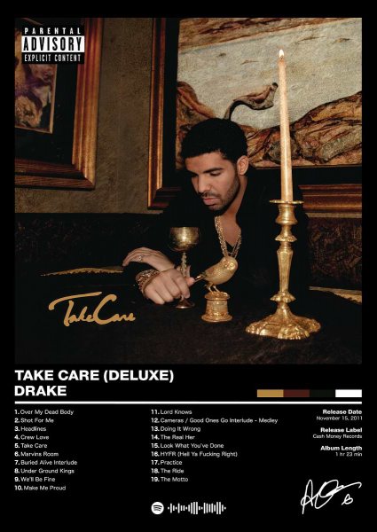 Drake - Take Care Müzik Posteri – Duvar Tablosu
