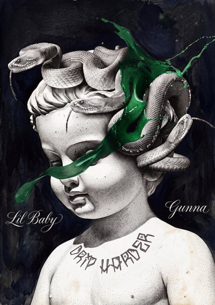 Drip Harder Lil Baby Gunna Müzik Posteri – Duvar Tablosu duvarda gerçek ölçek