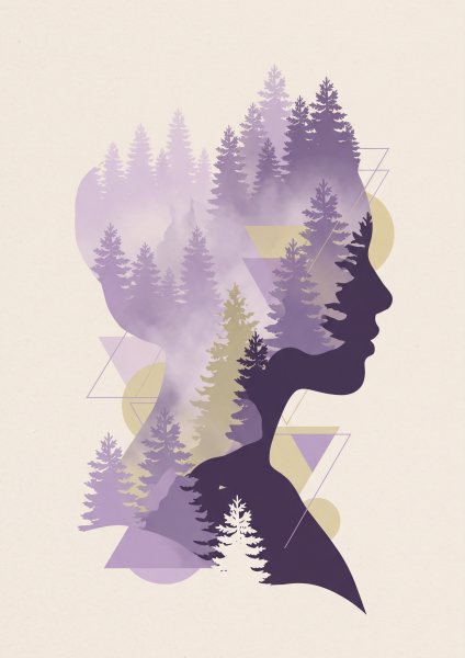 Duygusal Soyut Portre Sanatı Posteri – Minimal Duvar Tablosu