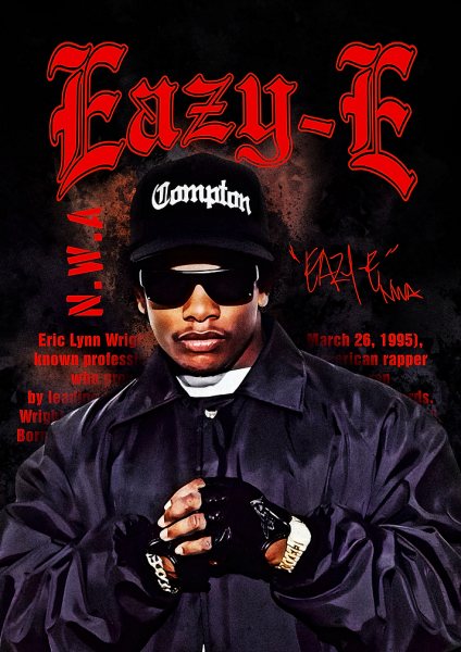 Eazy-E Portrait Müzik Posteri – Duvar Tablosu