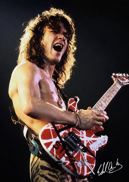 Eddie Van Halen Performing Live Müzik Posteri – Duvar Tablosu