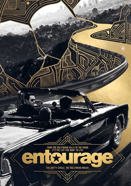 Entourage Movie Poster Art Film Posteri – Duvar Tablosu duvarda gerçek ölçek