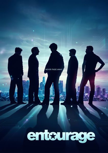 Entourage Movie Poster Silhouette Film Posteri – Duvar Tablosu duvarda gerçek ölçek