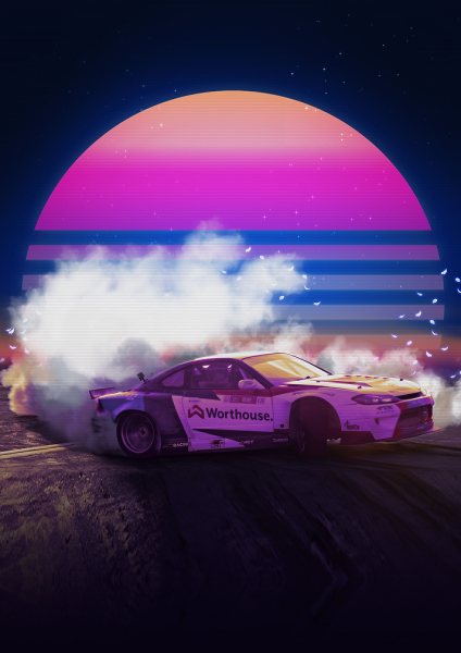 Epic Drift Araba Posteri – Duvar Tablosu duvarda gerçek ölçek