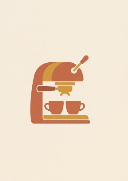 Espresso Makinesi Posteri – Minimal Duvar Tablosu