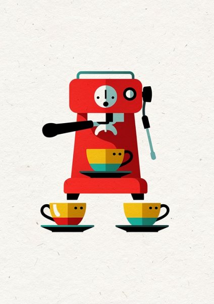 Espresso Makinesi Posteri – Minimal Duvar Tablosu