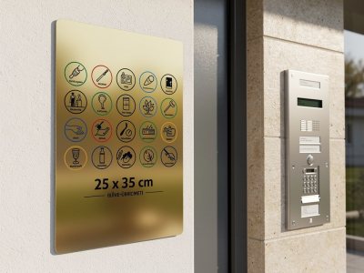 Ev Şekilli Apartman Tabelası