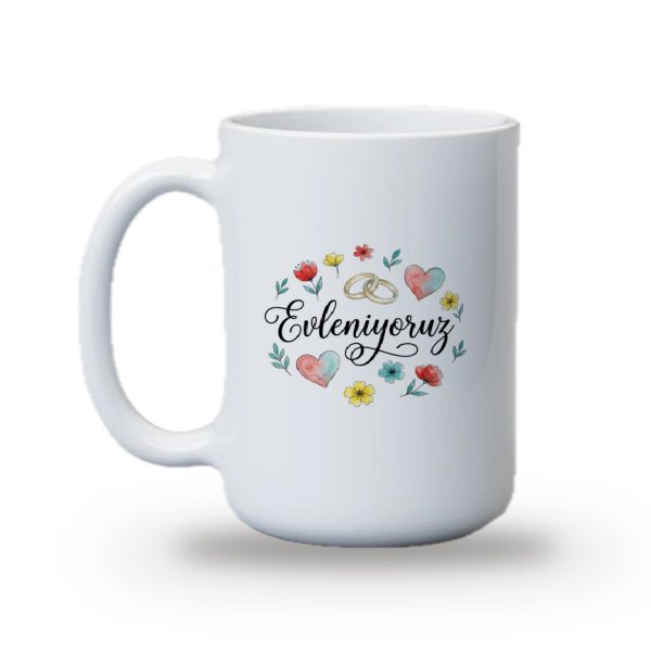 "Evleniyoruz" Baskılı Kupa