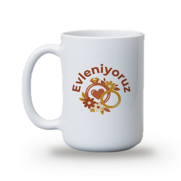 "Evleniyoruz" Baskılı Kupa