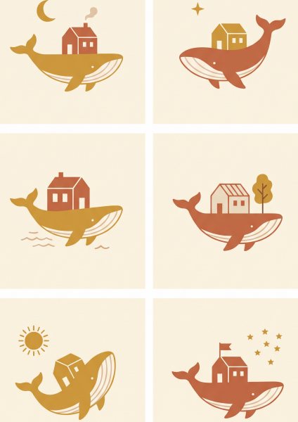 Evli Balina Posteri – Minimal Duvar Tablosu