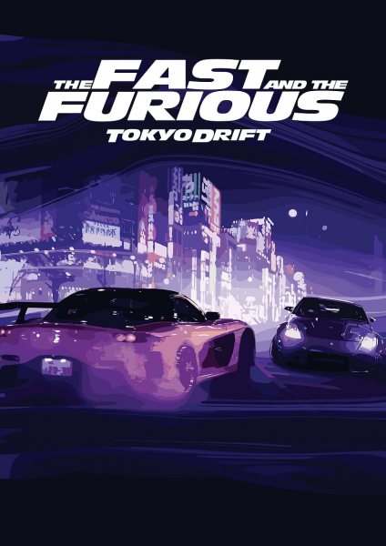 Fast and Furious: Tokyo Drift Araba Posteri – Duvar Tablosu duvarda gerçek ölçek