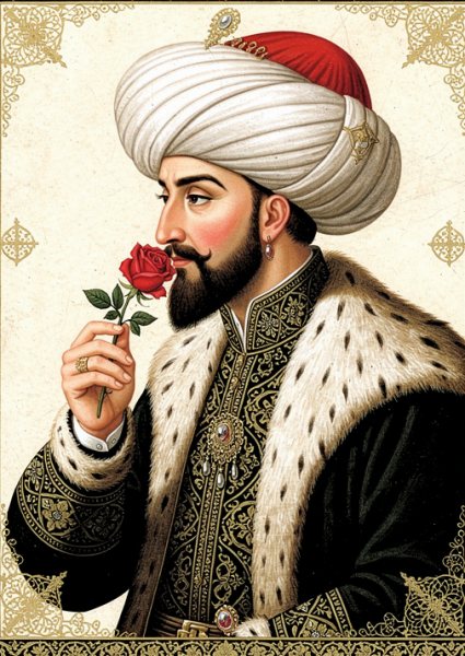 Fatih Sultan Mehmet Portresi Posteri – Minyatür Duvar Tablosu