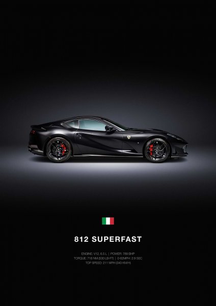 Ferrari 812 Superfast Araba Posteri – Duvar Tablosu
