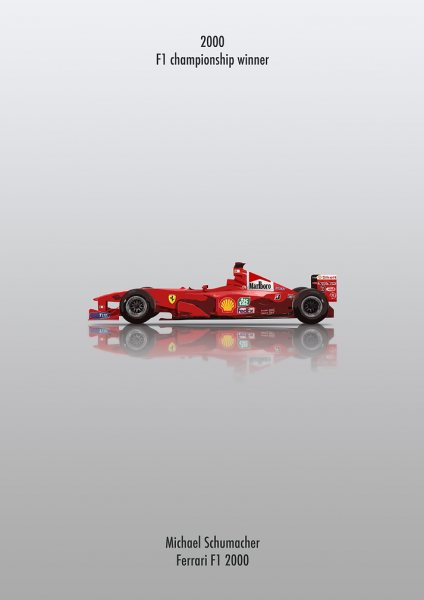 Ferrari F1 2000 Araba Posteri – Duvar Tablosu