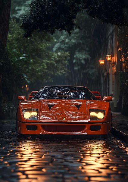 Ferrari F40 majestic Sport Araba Posteri – Duvar Tablosu