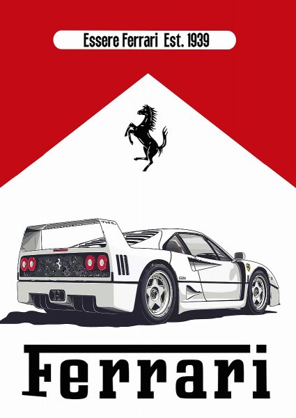 Ferrari F40 Marlboro Livery Art Araba Posteri – Duvar Tablosu