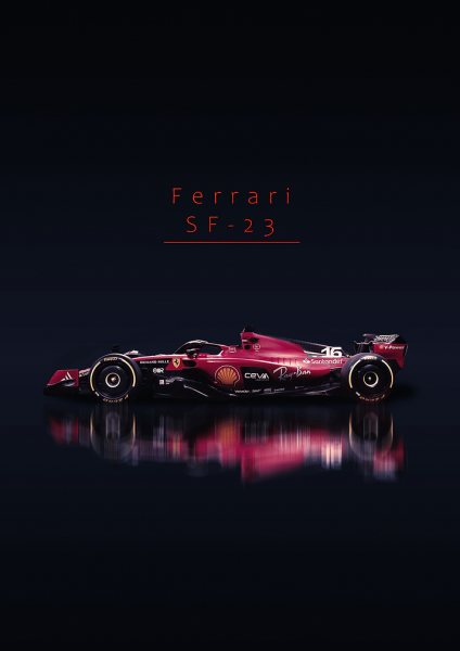 Ferrari SF 23 F1 Car Araba Posteri – Duvar Tablosu