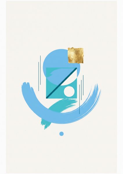 Fırça Darbeleri Poster – Bauhaus (A4 / A3, Çerçeveli – Çerçevesiz)